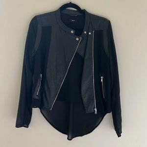 Fate Leather and Sheer Jacket/Blouse
